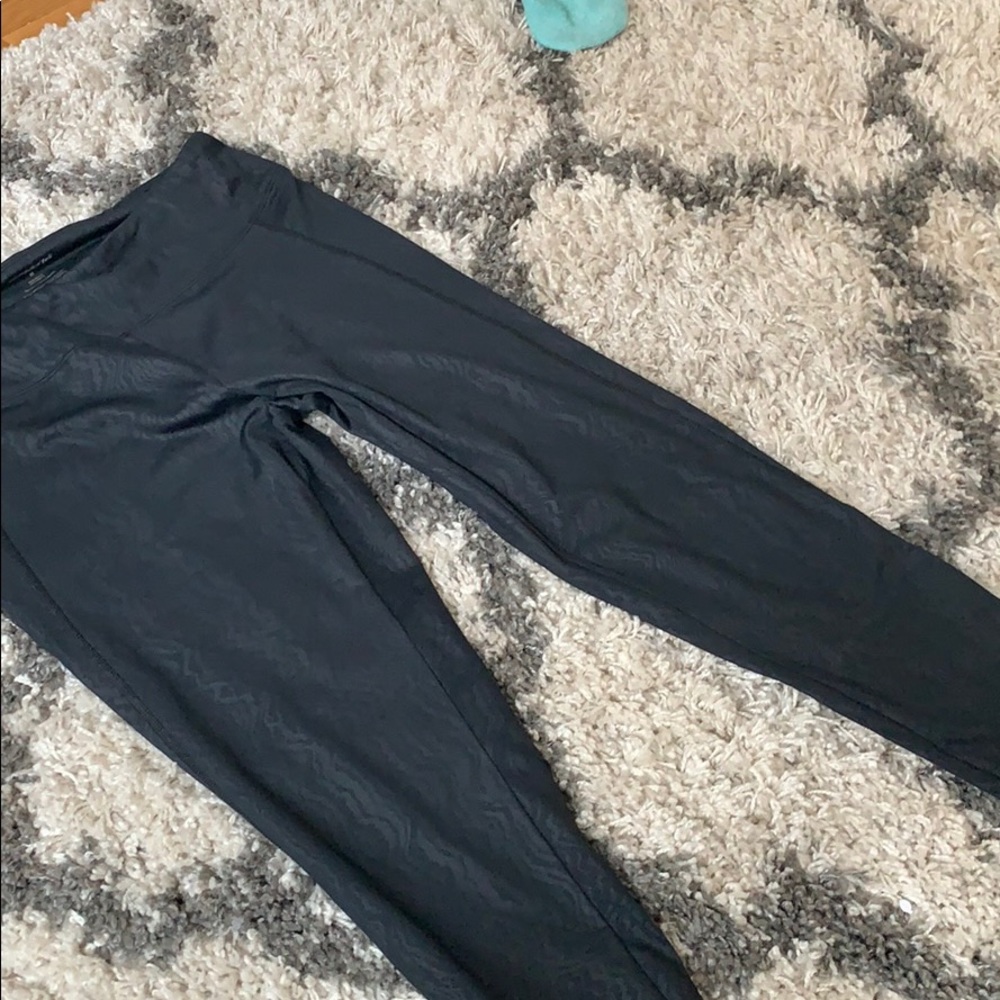 Zebra print fleece leggings